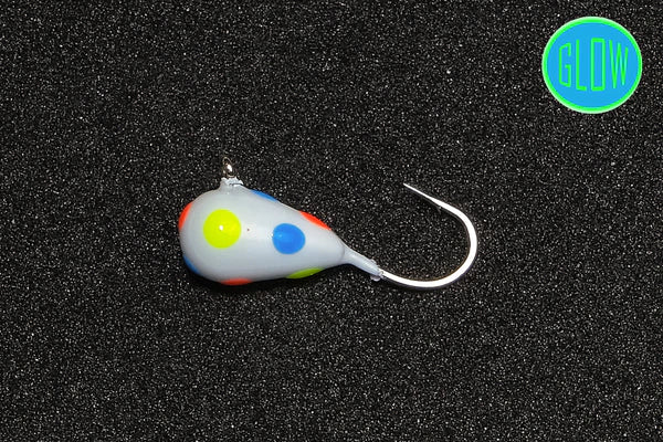 Tungsten 4 Anglers Tear Drop Ice Tungsten Jigs Made In Japan Hook 5/pack