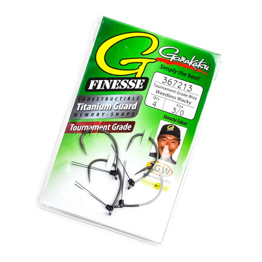 Gamakatsu G Finesse Weedless Titanium Weedguard Wacky Hook 4/pack