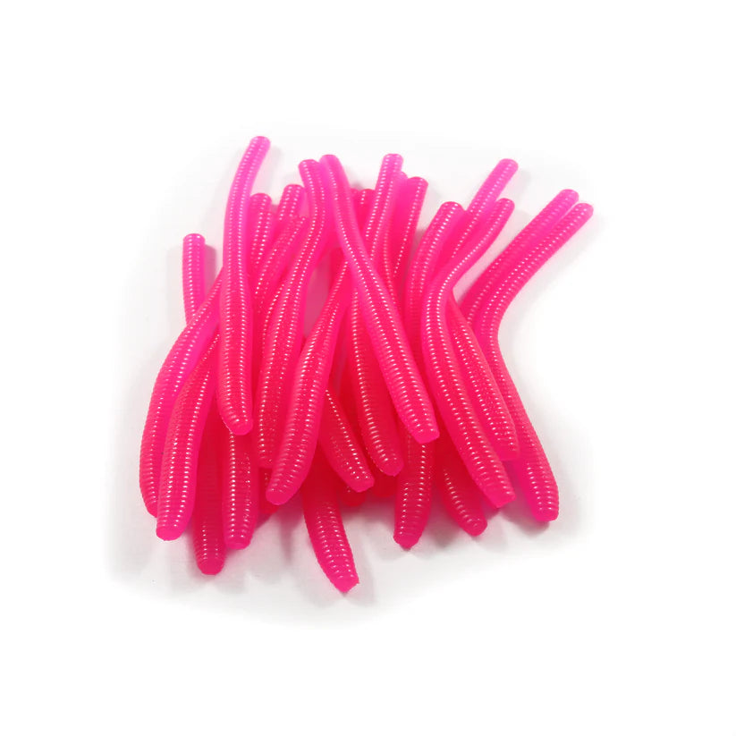 ClearDrift Fishing Glow-in dark Trout Worm 3'' 10/pack
