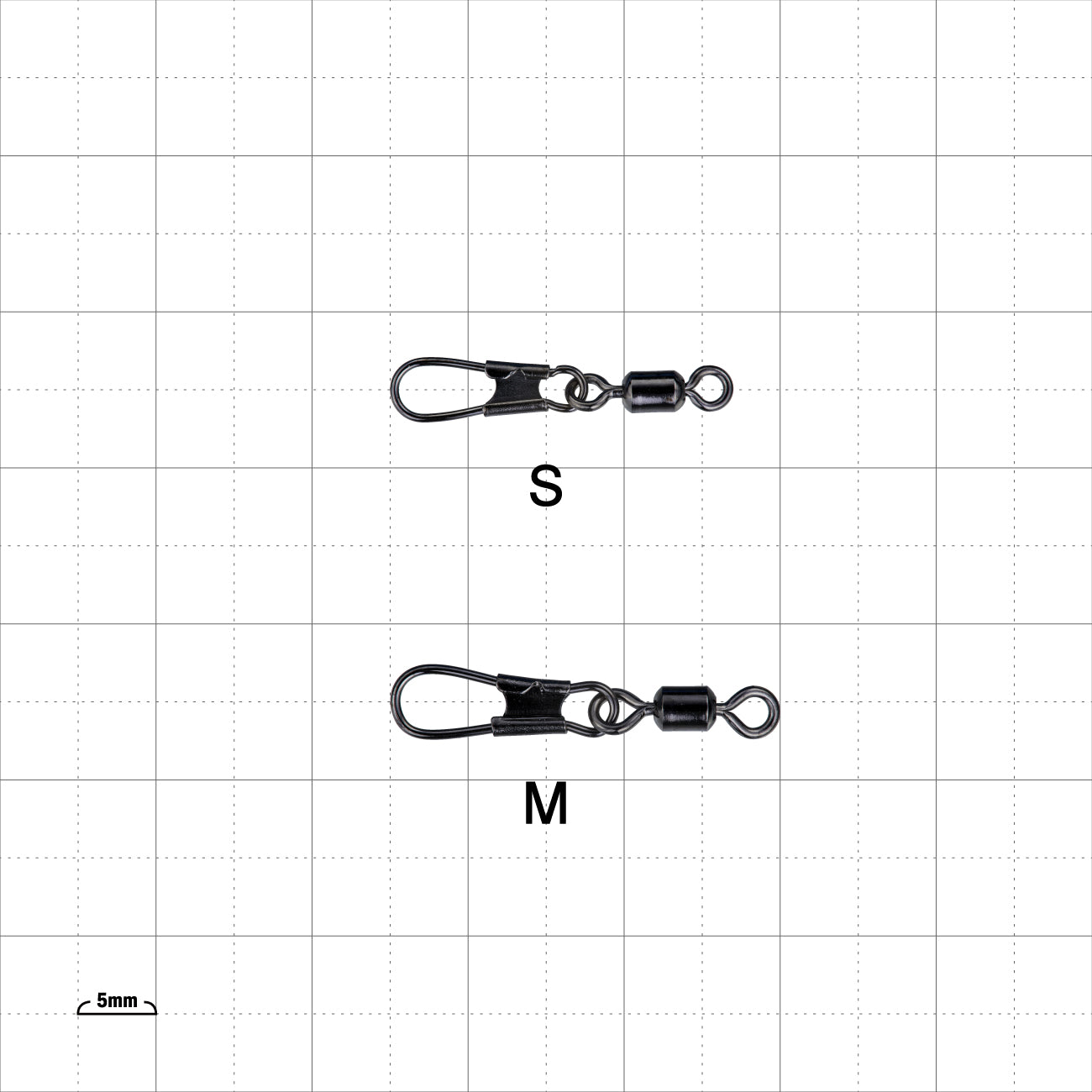 Gamakatsu Round Snap Swivel 6/pack (Black)