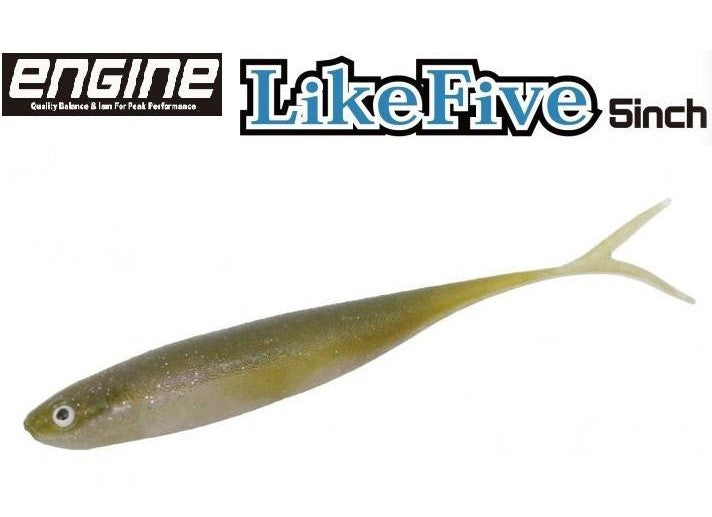 Engine Japan Like-Five 5'' 9.6g Middle Strolling & Fluke Rig 5/pack