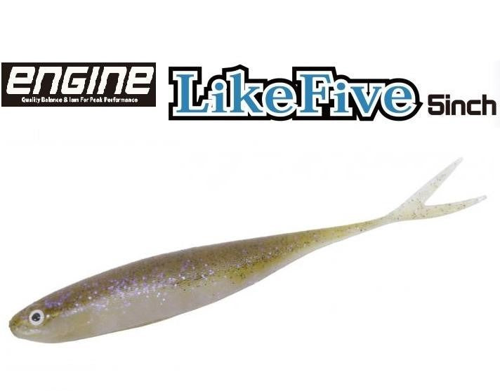 Engine Japan Like-Five 5'' 9.6g Middle Strolling & Fluke Rig 5/pack