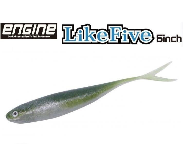 Engine Japan Like-Five 5'' 9.6g Middle Strolling & Fluke Rig 5/pack