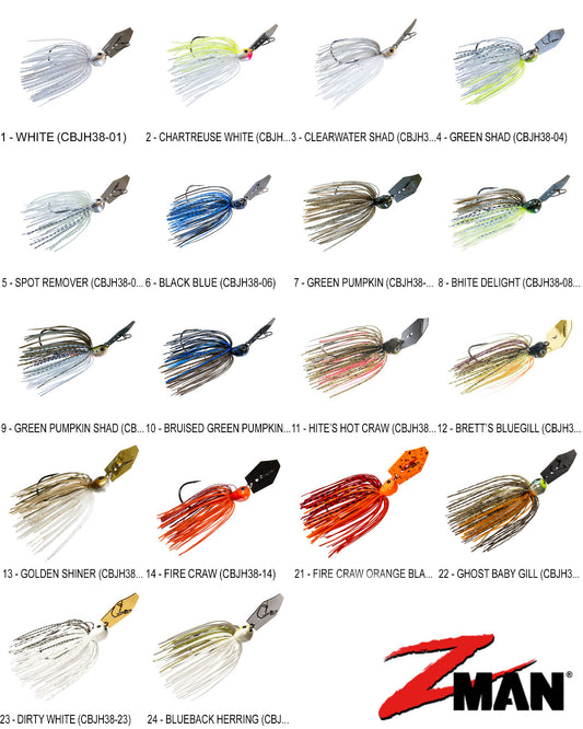 Z-Man Chatterbait Jackhammer Blade Gamakatsu Hook & Stealth Blade Decoy Hook 1/2 oz