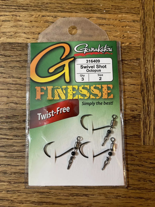 Gamakatsu G Finesse Swivel Shot TGW Nano Coat Hook 3/pack (Dropshot Hook)