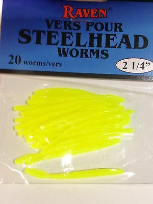 Raven Soft Worm 1/4" & 1/2" Chartreuse