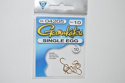 Single Egg Hook, Barb on Shank (10 Pack)