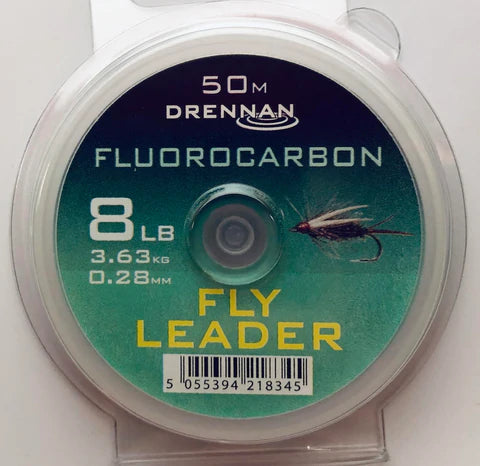 Drennan Fluorocarbon Leader Line 4lbs/5lbs/6lbs/7lbs/8lbs