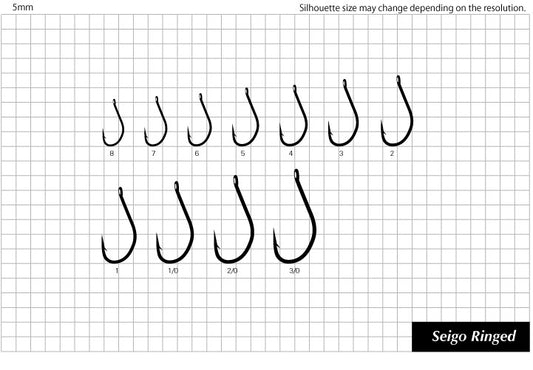 SASAME F-709 SEIGO RINGED HOOKBLACK NICKEL