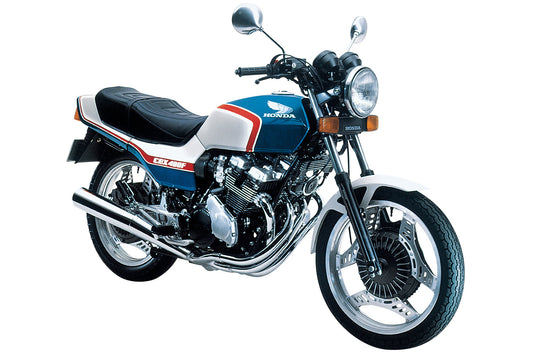 Aoshima 1/12 Honda NC07 CBX400F Pearl Candy Blue/Pearl Shell White '81
