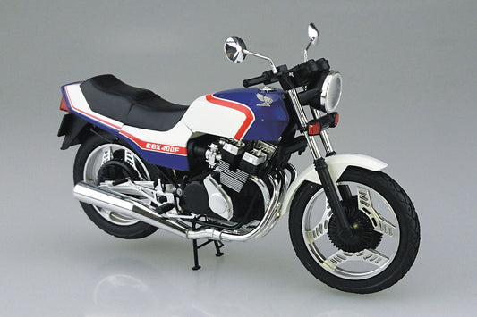 Aoshima 1/12 Honda NC07 CBX400F Pearl Candy Blue/Pearl Shell White '81