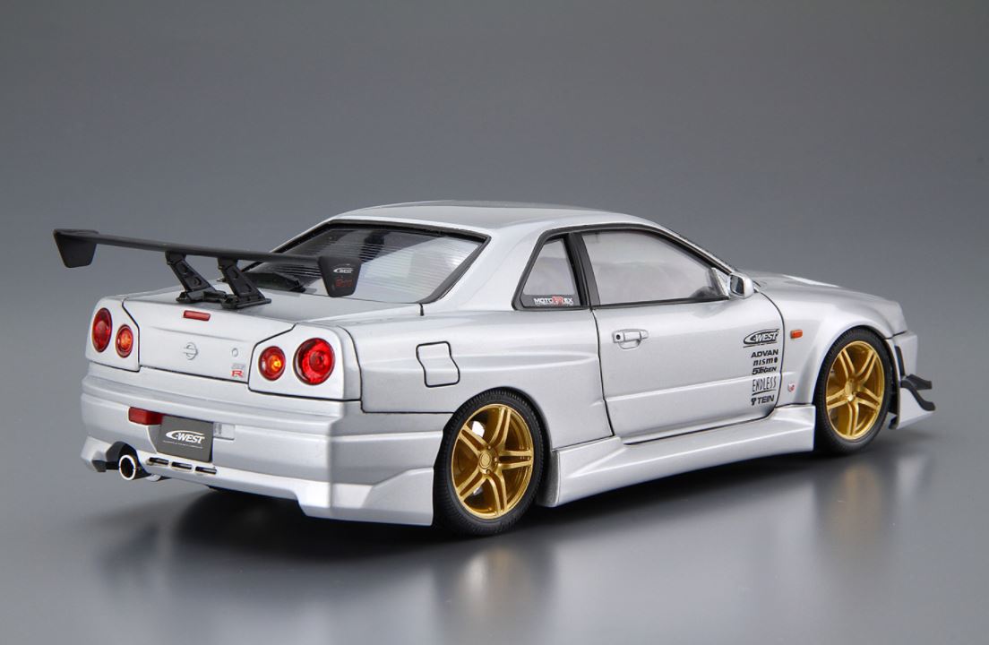 Aoshima 1/24 Nissan C-West BNR34 Skyline GT-R '02