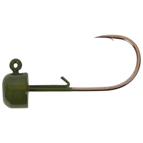 Owner Hooks Block Head Ned Rig Hook Green Pumpkin 3 QTY/pack