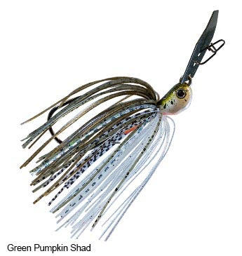 Z-Man Chatterbait Jackhammer Blade Gamakatsu Hook & Stealth Blade Decoy Hook 1/2 oz