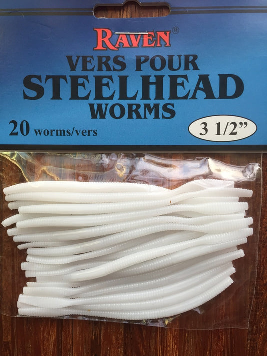 Raven Soft Worm 1/4" & 1/2" White