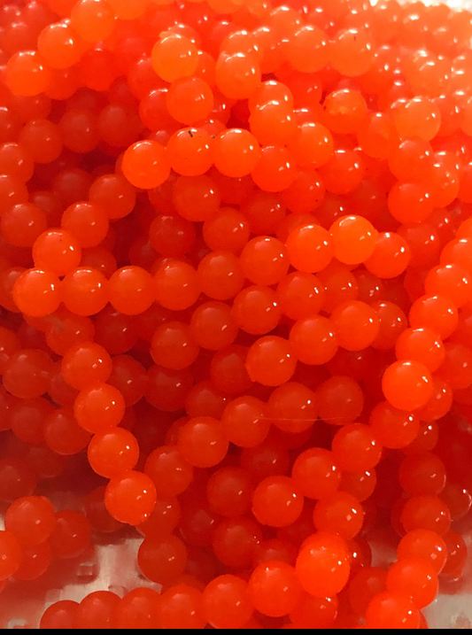 River Reaper soft beads Tangerine 8mm 30/pack