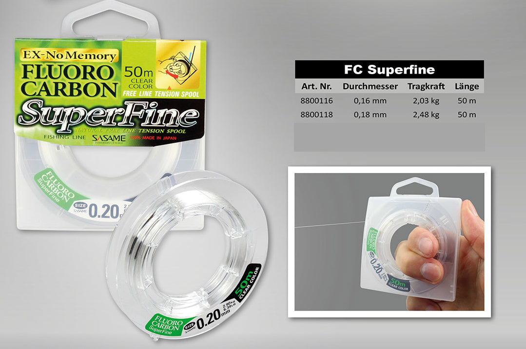 SASAME SUPERFINE 50M FLUOROCARBON INVINSIBLE LEADER LINE