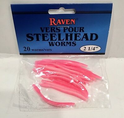 Raven Soft Worm 1/4" & 1/2" Baby Pink/White