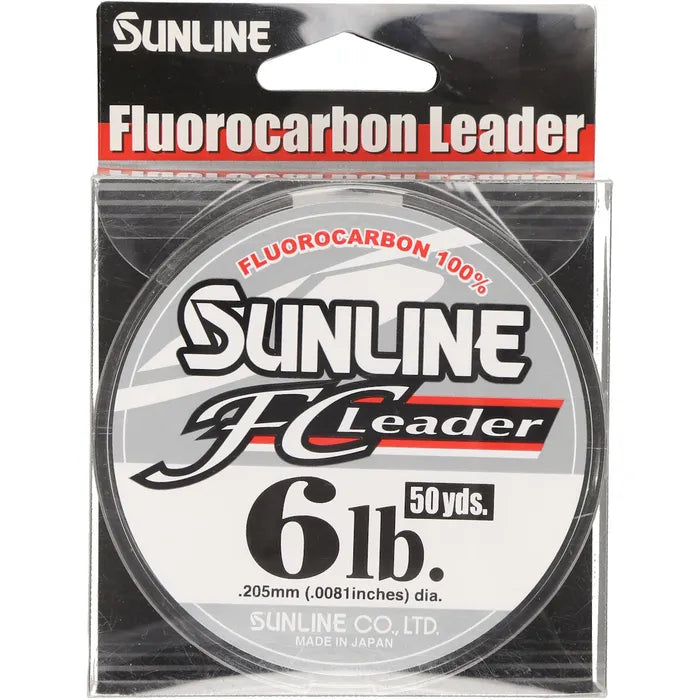 Sunline FC Leader Fluorocarbon Fishing Line 50 yd available in  5lb/6lb/7lb/8lb