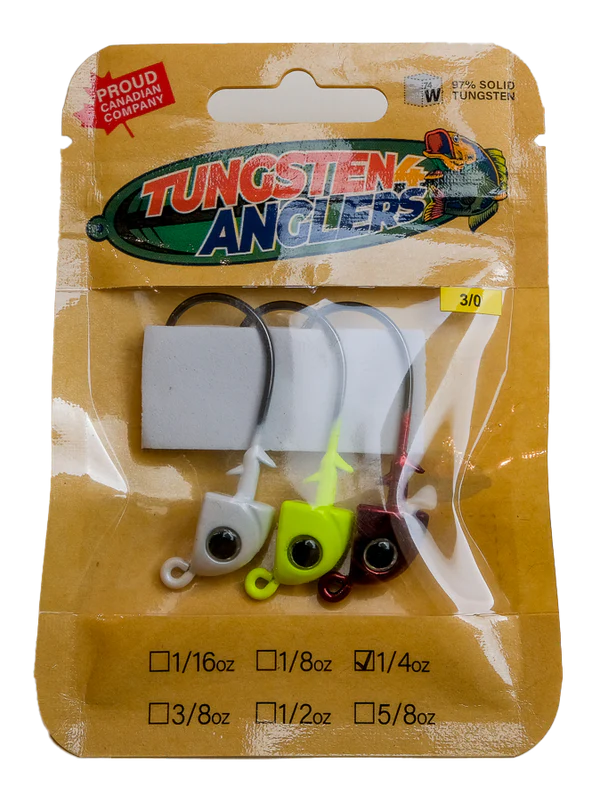 Tungsten 4 Anglers Swimbait Head (Tungsten Jighead) 1/4oz. 3Pc. #3/0