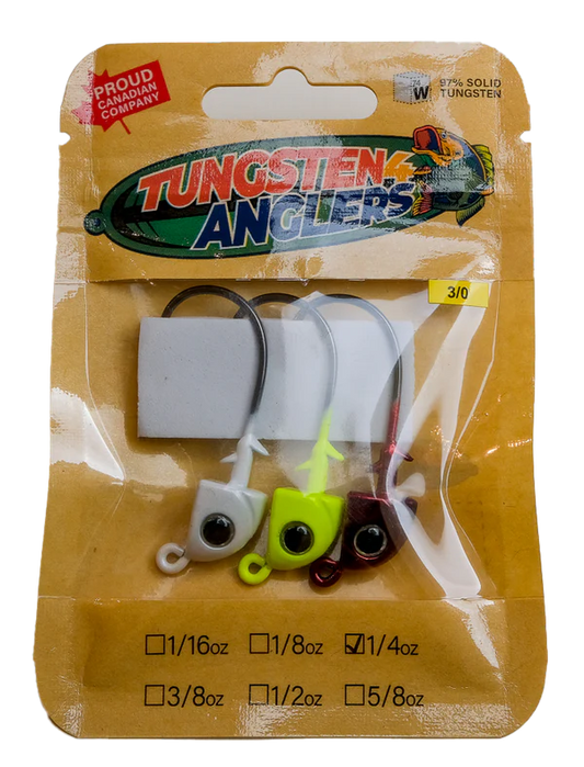 Tungsten 4 Anglers Swimbait Head (Tungsten Jighead) 1/4oz. 3Pc. #3/0