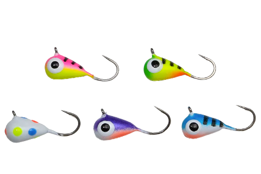 Tungsten 4 Anglers Tear Drop Ice Tungsten Jigs Made In Japan Hook 5/pack