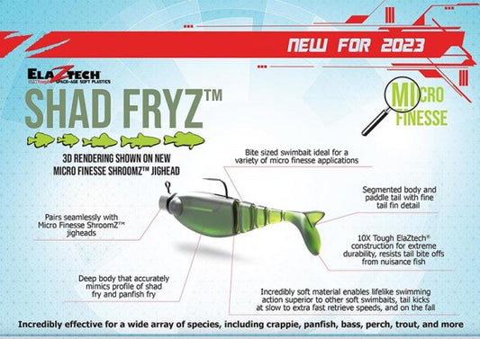 New ! Z-Man Shad FryZ 1.75'' 8/Pack