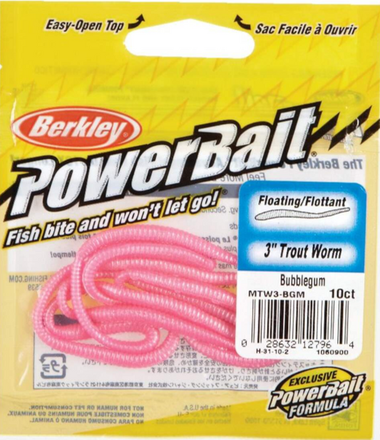 Berkley® PowerBait® Power Floating Trout Worm 3'' 15/pack