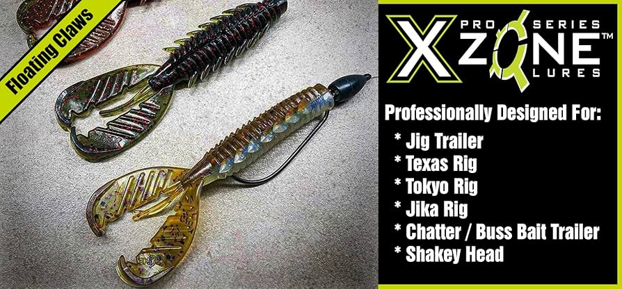 X Zone 3.5" Adrenaline Craw Jr. 7/pack