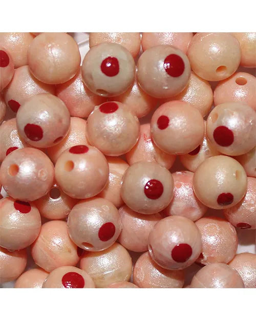 TroutBeads BloodDotEggs Apricot Pearl 8mm 15/pack & 10mm 10/pack