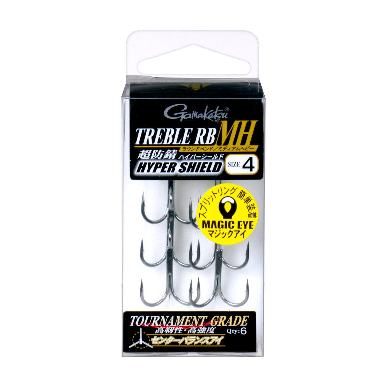 Gamakatsu Treble Hook RB-MH Hyper Shield (Heavy Duty) 6/pack