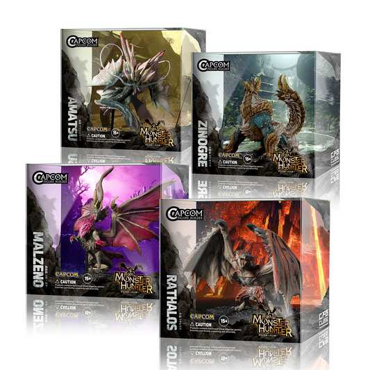 CAPCOM CAPCOM FIGURE BUILDER CUBE MONSTER HUNTER 4pces Box (Rathalos/Zinogre/ Malzeno/Amatsu)