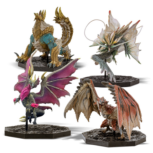 CAPCOM CAPCOM FIGURE BUILDER CUBE MONSTER HUNTER 4pces Box (Rathalos/Zinogre/ Malzeno/Amatsu)