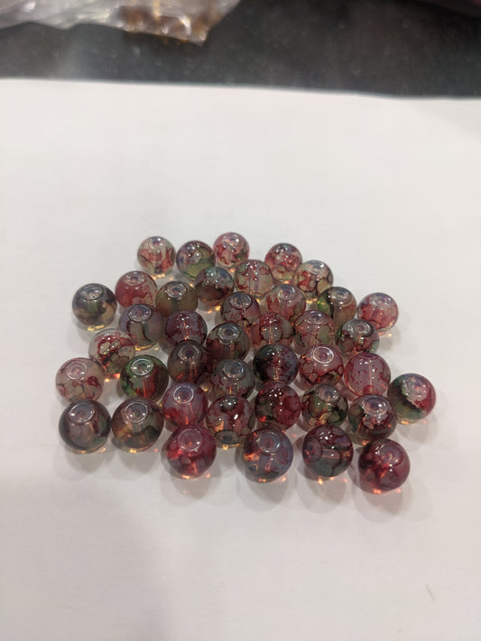 River Reaper Glass beads Chrismas Skein 8mm 20/pack