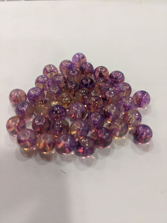 River Reaper Glass Beads 8mm Purple Skein 20/pack