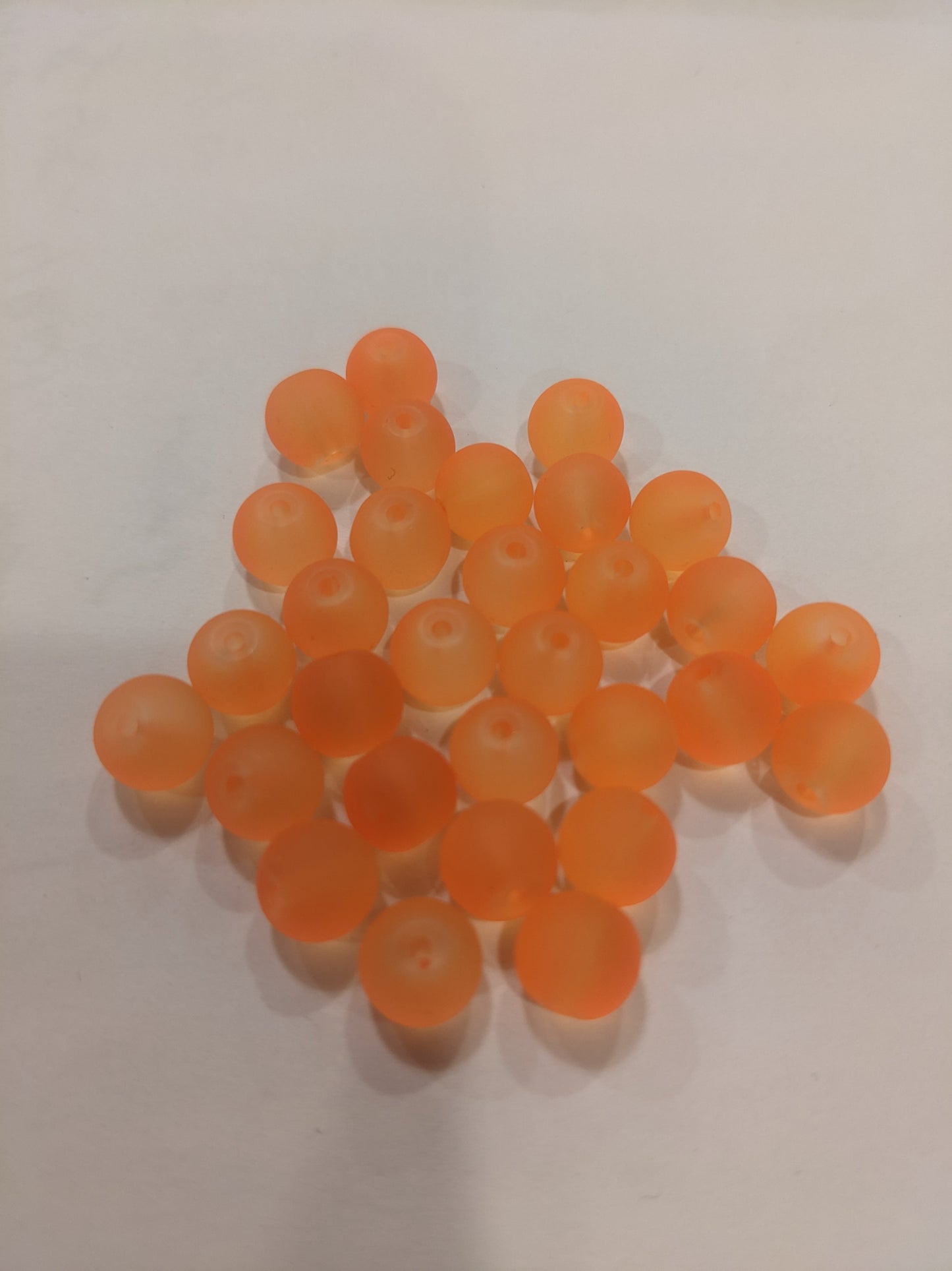 River Reaper Glass Beads Radio Active Orange 8mm/20pc