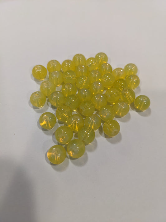 River Reaper Glass Beads 8mm Lemon Drop 8mm