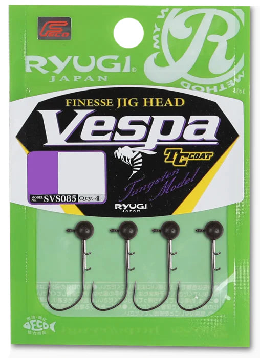 Ryugi Vespa Tungsten Finesse Jig Head 4/pack