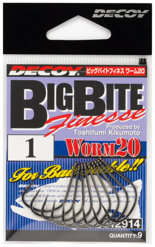 Decoy Worm20 Big Bite Hook Finesse 9/pack (Dropshot Hook)