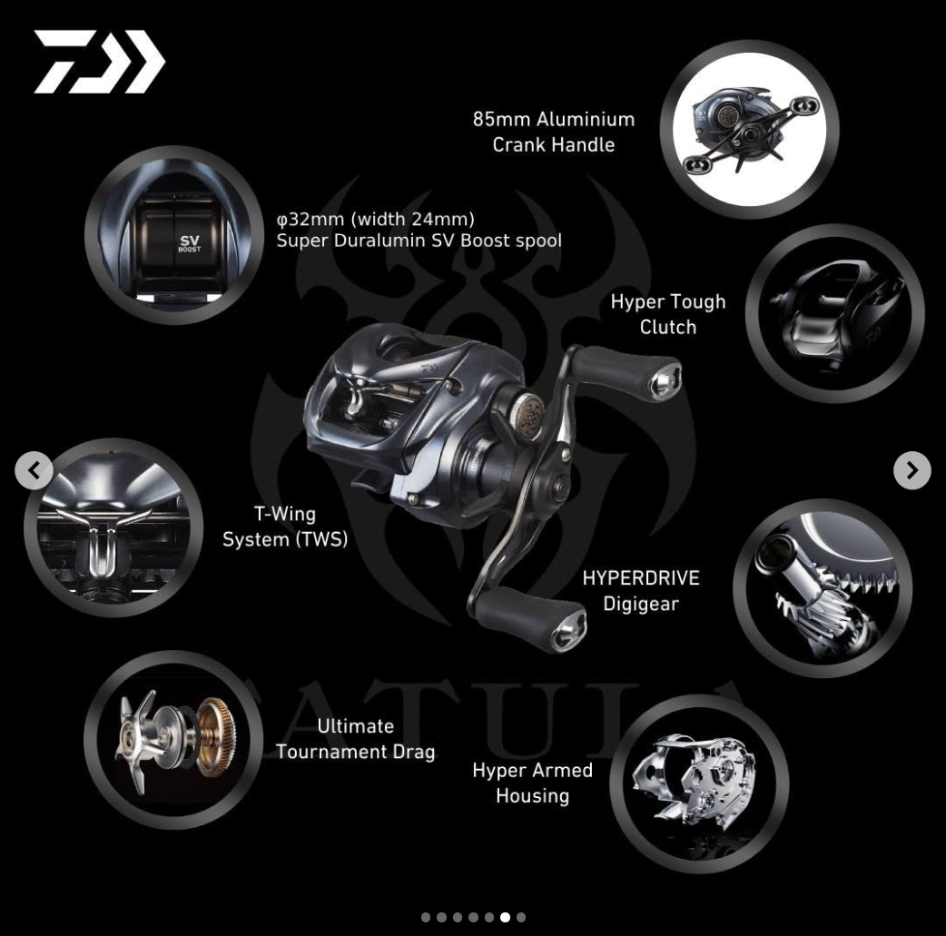 25 Daiwa Tatula SV TW 100 Baitcasting Reel