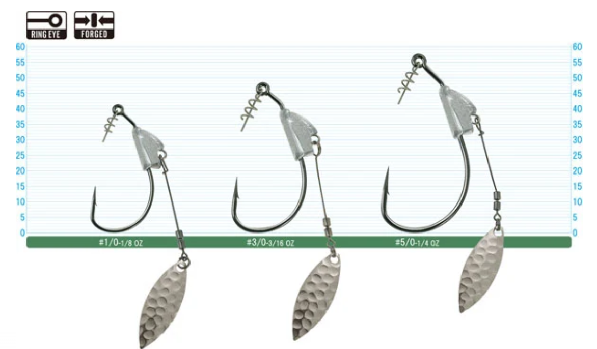 Owner Flashy Swimmer Willow Hook 2/pack