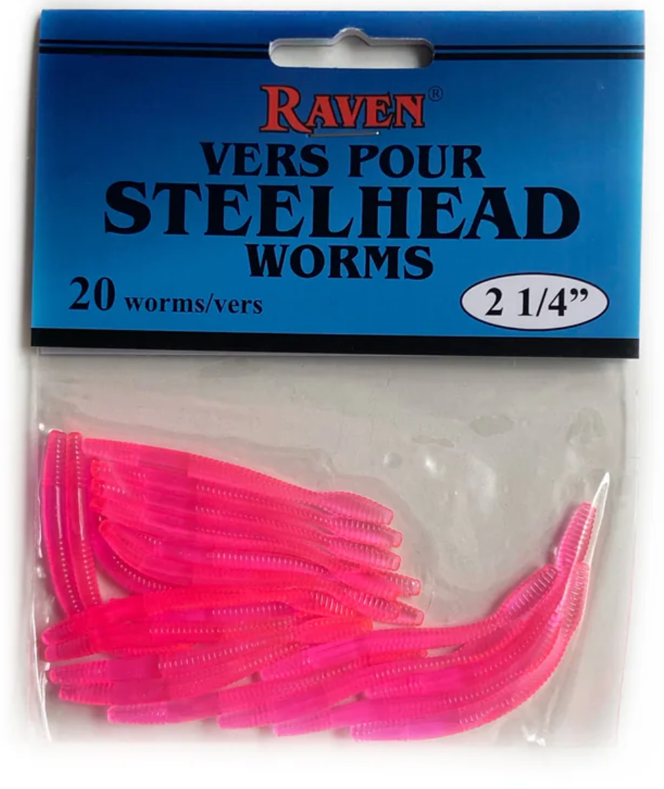 Raven Soft Worm 1/4" & 1/2" Hot Pink