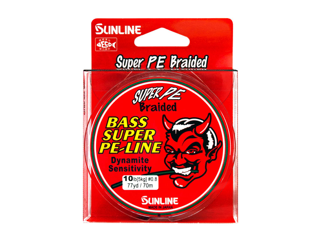 Sunline BASS SUPER PE Line 70m 77yds Stronge and Sensitive