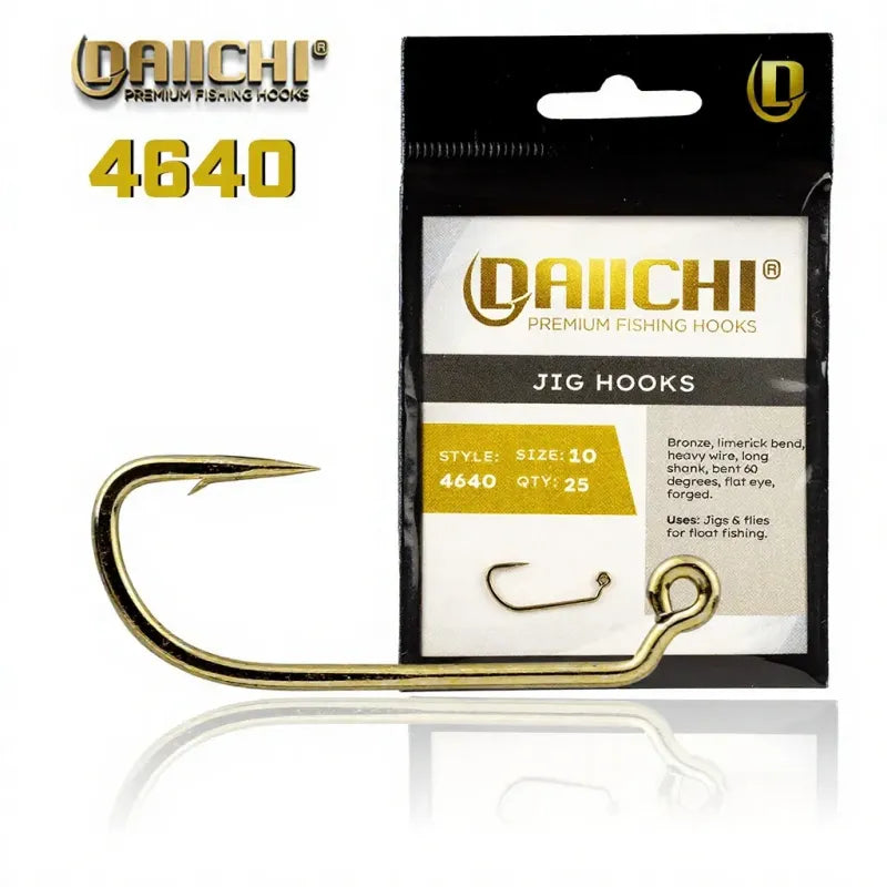 Daiichi 4640 Heavy Jig Hook 25/pack-100/pack