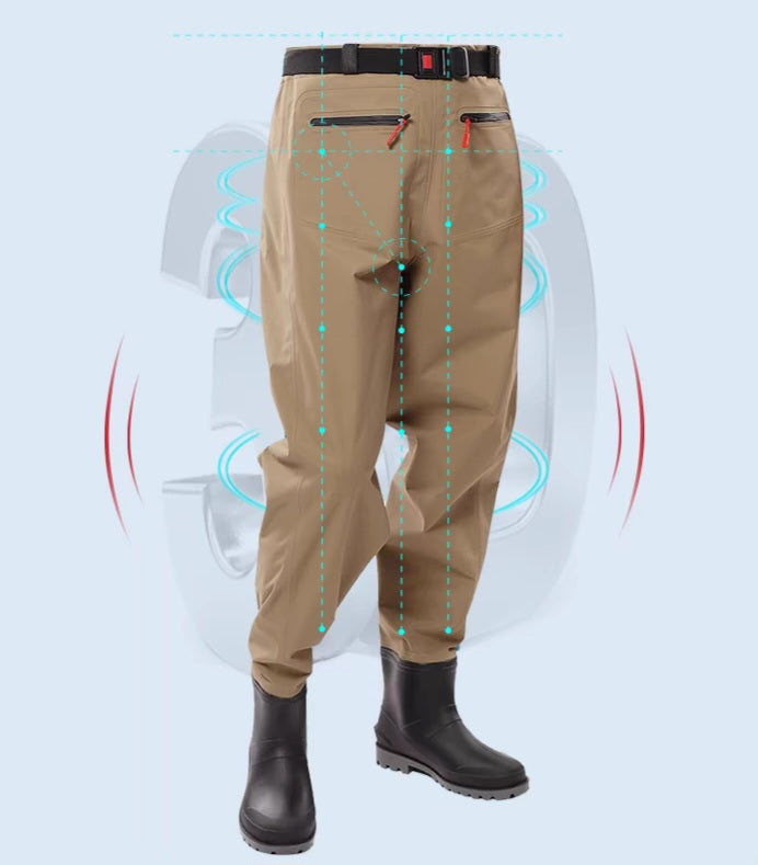 First-Class Angling 100% Waterproof Wader Pants Durable & Comfortable