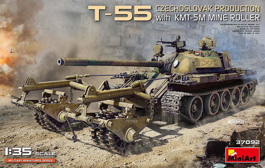 Miniart 1/35 T-55 Czechoslovak Production With KMT-5M Mine Roller