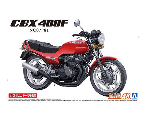 Aoshima 1/12 The Bike #48 Honda NC07 CBX400F Monza Red