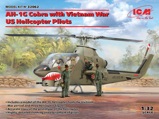 ICM 1/32 AH-1G Cobra with Vietnam War US Helicopter Pilots