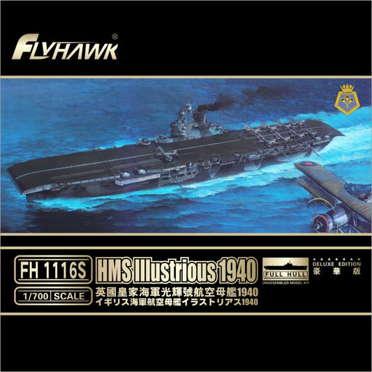 Flyhawk Model 1/700 HMS Illustrious 1940 (Deluxe Edition)