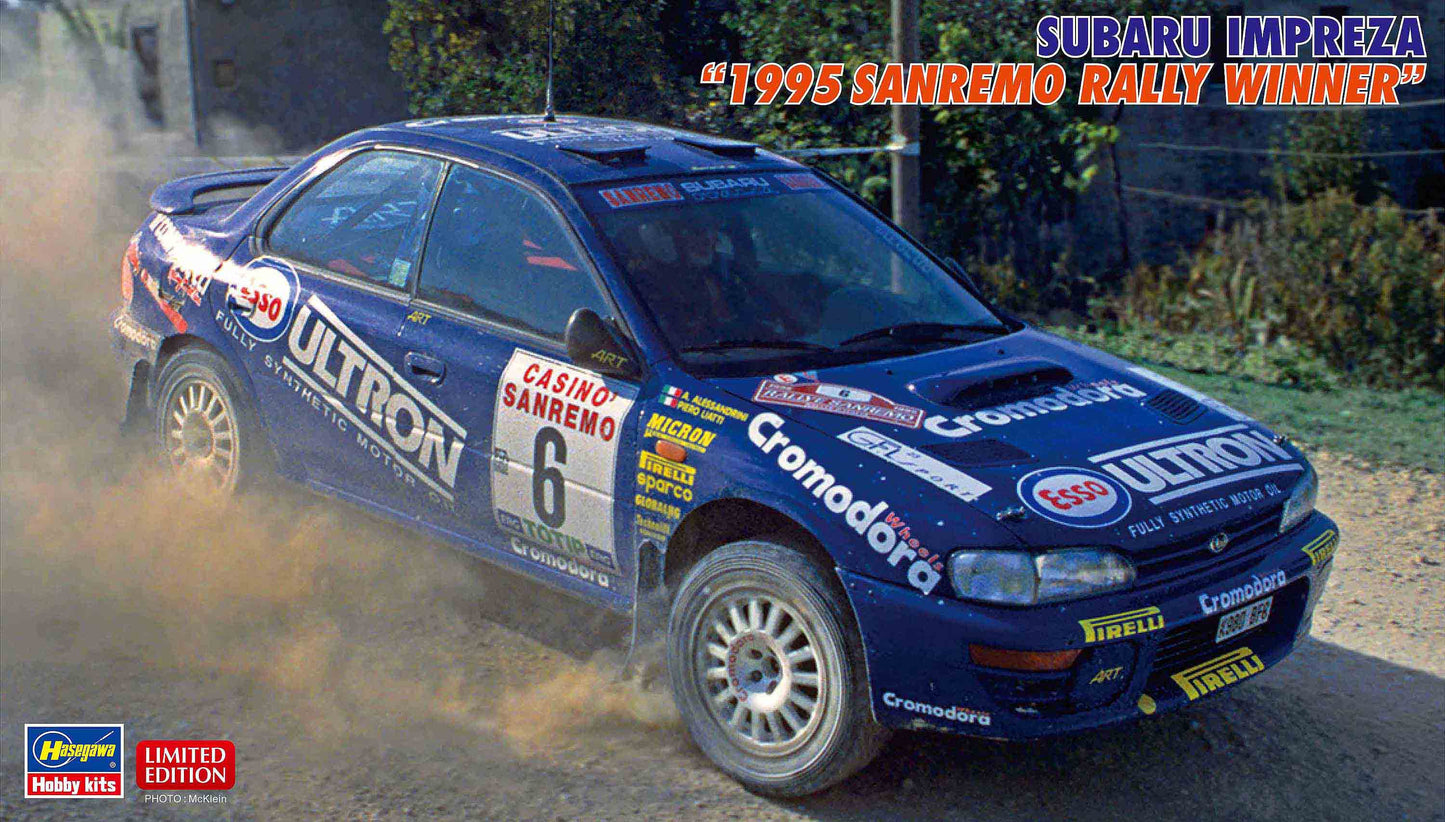 Hasegawa 1/24 Subaru Impreza "1995 Sanremo Rally Winner"